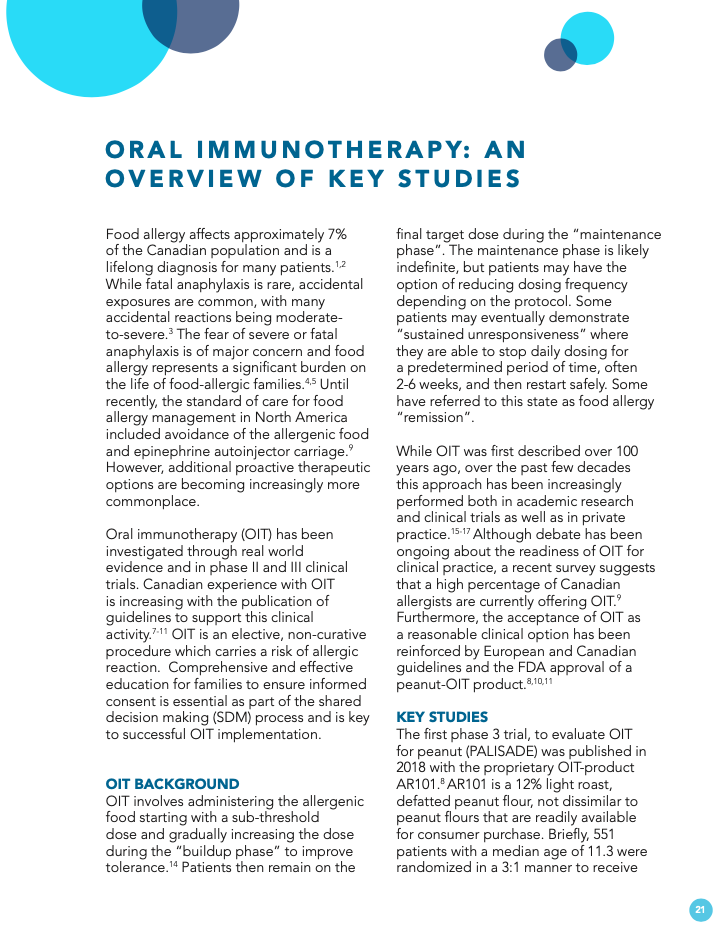 Oral Immunotherapy: An Overview of Key Studies