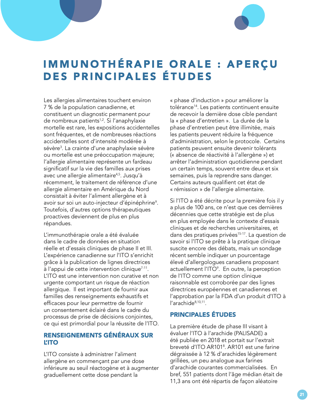 Immunothérapie orale : Aperçu des principales études