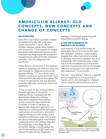 Amoxicillin Allergy: Old Concepts, New Concepts and Change of Concepts